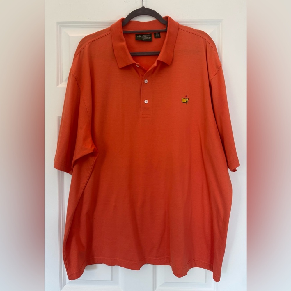 Men's Masters Vintage Orange Polo Shirt with Yellow Masters Embroidered Logo